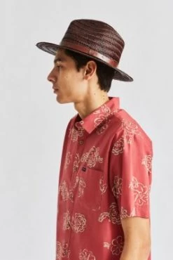 Hatte - Brixton Messer Straw (brun) 6 Hatte - Brixton Messer Straw (brun) -Mode Hat messer straw fedora 10451 brown 012