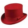 Hatte - Jaxon Mid-Crown Top Hat (høj Hat) (rød)