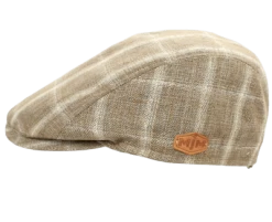 Sixpence / Flat Cap - MJM Bang Polyester/Cotton Mix (brun)