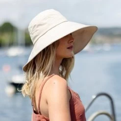 Hatte - Monaco Packable LinenSunhat (beige) -Mode Hat monaco
