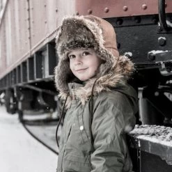 Pelshue - CTH Ericson Esbjörn Junior Faux Fur Hat (Brun) -Mode Hat namnlost 13