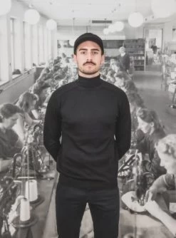 Caps - CTH Ericson Henric Melton Wool Earflap Cap (Sort) -Mode Hat namnlost 14 22415