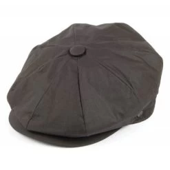 Sixpence / Flat Cap - Jaxon Hats Oil Cloth Newsboy Cap (brun)