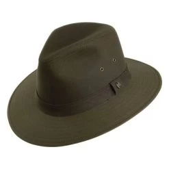 Hatte - Jaxon Oilcloth Safari Fedora (olive)