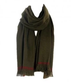 Halstørklæder - Gårda Women's Frayed Wrap (Grøn)