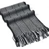 Halstørklæder - Gårda ZigZag Knitted Tassel Scarf (Sort/Hvid)