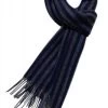 Halstørklæder - Gårda Stripe Wool Scarf (Navy)