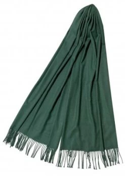 Halstørklæder - Gårda Soft Tassel Scarf (Forest Green)