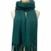 Halstørklæder - Gårda Soft Tassel Blanket Scarf (Forest Green)