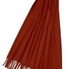 Halstørklæder - Gårda Soft Wool Blanket Wrap Scarf (Burnt Orange)