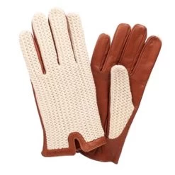 Handsker - HK Ladies Driving Glove Crochet Hairsheep (Cognac)