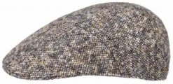 Sixpence / Flat Cap - Stetson Ivy Cap Donegal Wool Tweed (blå Mix)