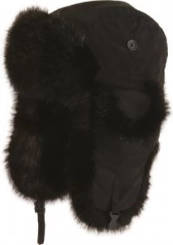 Pelshue - MJM Trapper Hat Taslan With Faux Fur (Sort)
