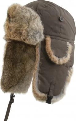 Pelshue - MJM Trapper Hat Taslan With Rabbit Fur (Brun)