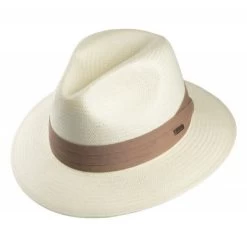 Hatte - Jaxon Toyo Safari Fedora With Khaki Band (hvid)
