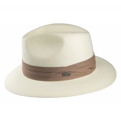 Hatte - Jaxon Toyo Safari Fedora With Khaki Band (hvid) 2 Hatte - Jaxon Toyo Safari Fedora With Khaki Band (hvid) - Billede 2