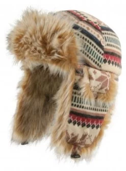 Pelshue - MJM Ladies Trapper Hat Knit With Faux Fur