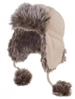 Pelshue - Gårda Trapper Hat With Faux Fur (Camel)