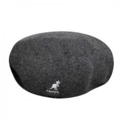 Sixpence / Flat Cap - Kangol Wool 504 (mørkegrå) -Mode Hat wool504dkflannel3