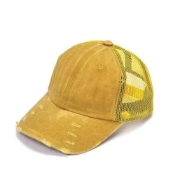 Caps - Gårda Washed Trucker (gul) -Mode Hat worn out and washed trucker caps mustard 03